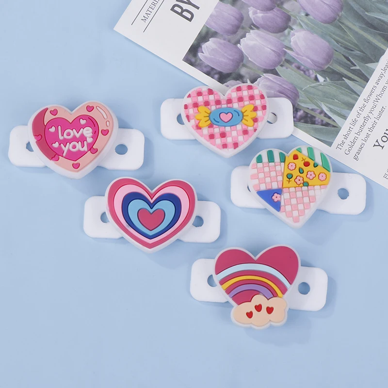 

Cute Colorful Heart-shaped Silicone Tennis Racket Vibration Dampeners Tennis Racquet Anti Vibration Accessories