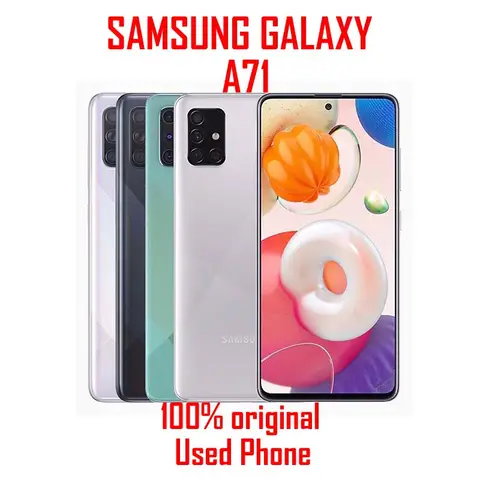 Samsung Galaxy A71 A716U 5G WIFI téléphone portable 6.7 "8GB RAM + 128GB ROM NFC Exynos 980 octa-core Original A71 SmartPhone