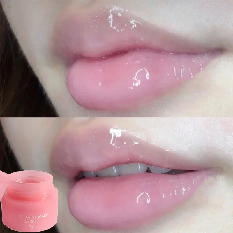 Korea Lip Sleeping Mask Night Sleep Maintenance Moistened Lip Balm the Pink Lips Bleaching Cream Nourish Protect Lips Care