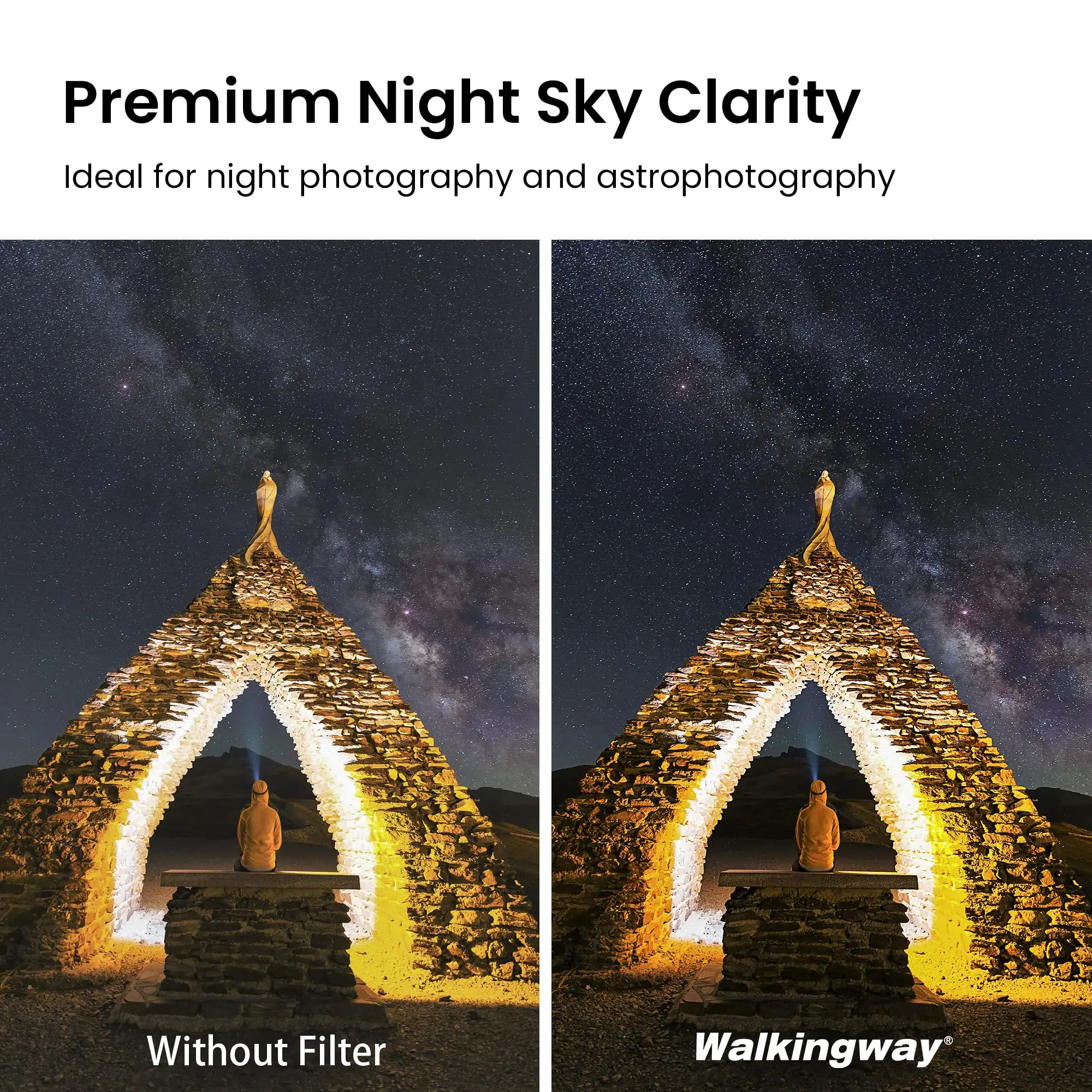 Naturalny filtr obiektywu nocnego redukujący zanieczyszczenia świetlne Szkło optyczne z nano powłoką dla przezroczystości gwiazd w nocy Filtr przeciwświetlny — zdjęcie produktu 2