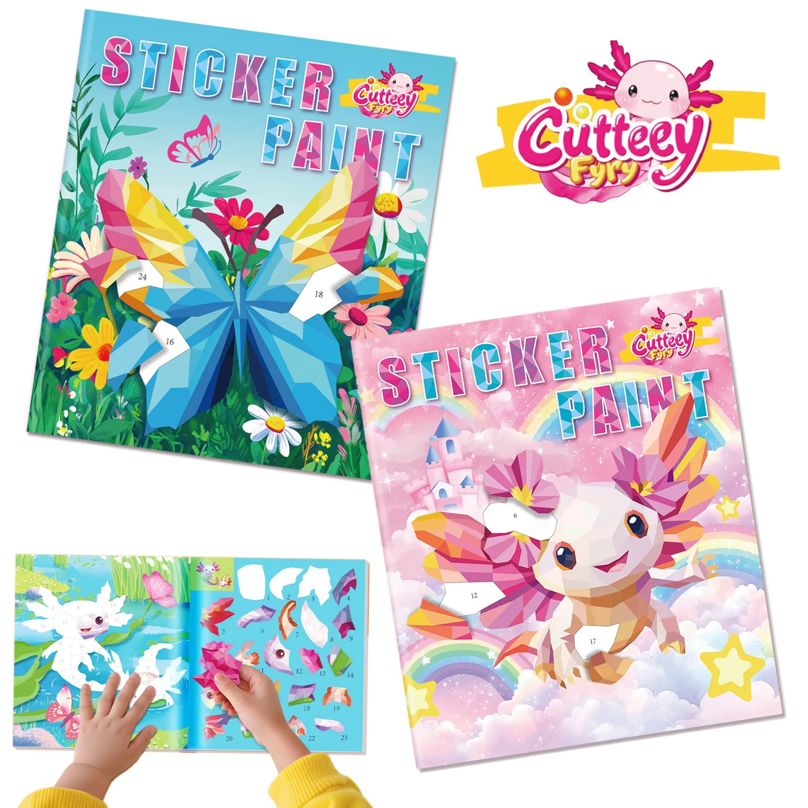 

Детская познавательная головоломка, наклейка, игрушки, занятая книга для детей, соответствующая игра, мультяшная саламандра, наклейка по номерам, развивающие игрушки