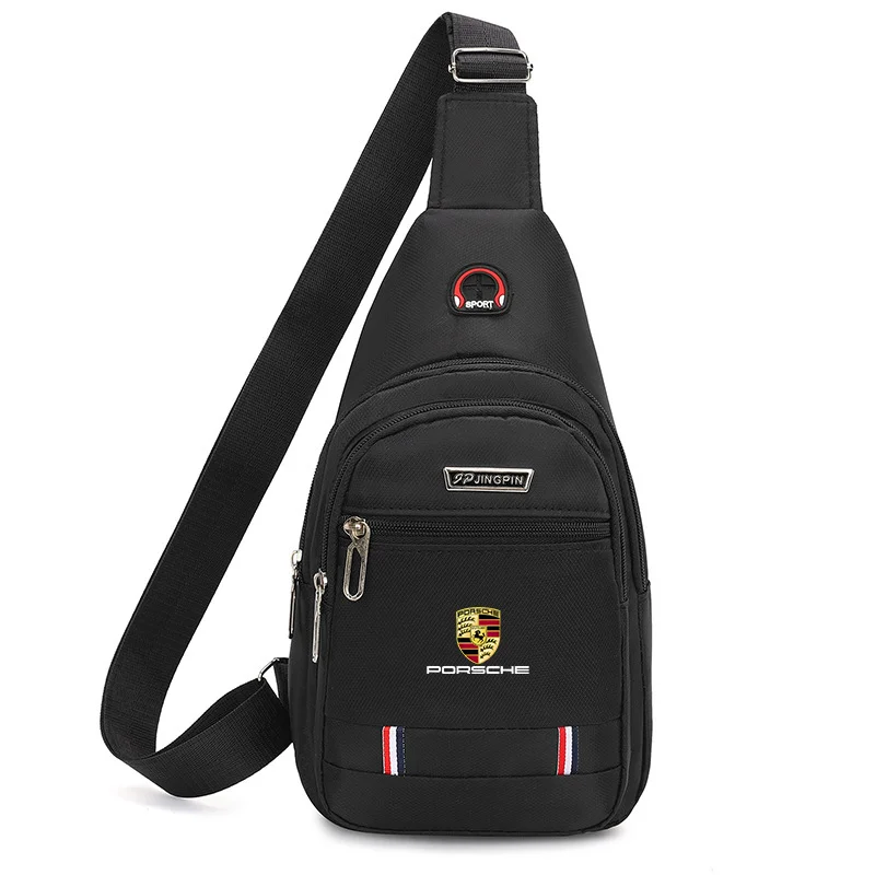 Nueva mochila pequeña de ocio para coche, bandolera de un hombro, bolsa de pecho para Porsche Panamera Cayenne Taycan 911 718 Macan Carrera-GT