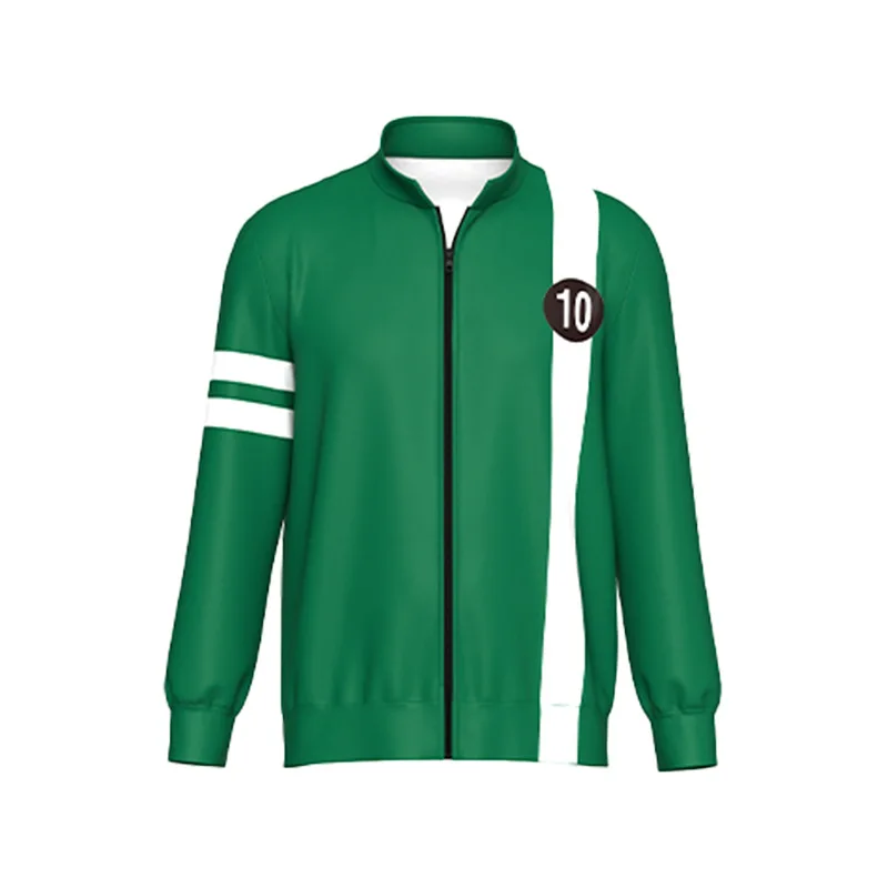 Ben Tennyson 10 Cosplay Coat Adult Kids Unisex Green Jacket Casual Halloween Costume Uniform Overcoat Tops Party