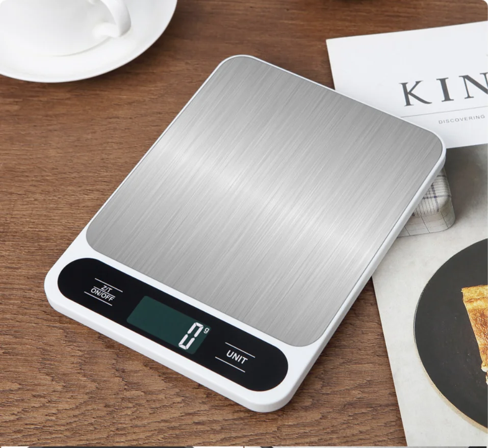 10KG/5KG Digital Food Scale 1g Precision Electronic Kitchen Baking Scale Stainless Steel 5kg Multi-Unit Measurement Gram Ounces