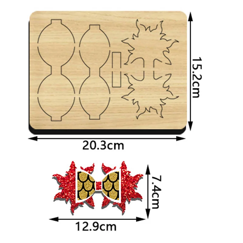 The Multi-Layer Bow Knot Wooden Cutting Die, Suitable for Most Machines, BC29