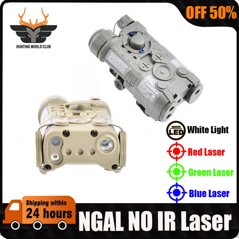 WADSN Tacitcal NGAL Pointer Red Green Blue Dot Sight WhiteLED Scout Airsoft Hunting Weapon Light Fit 20mm Rail Laser Indicator