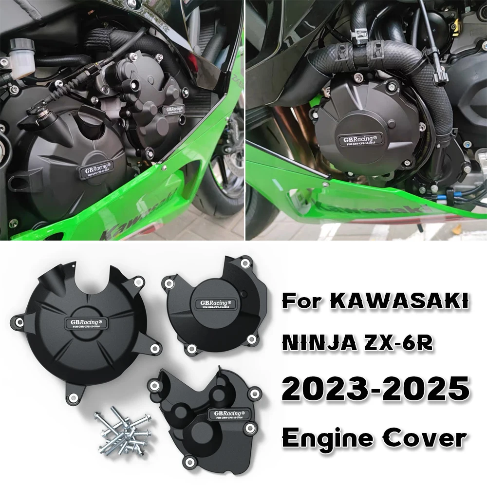 

For KAWASAKI NINJA ZX-6R ZX6R 636 2023-2025 Motorcycle Engine Cover Sets Bonnet Protector Engine Cover