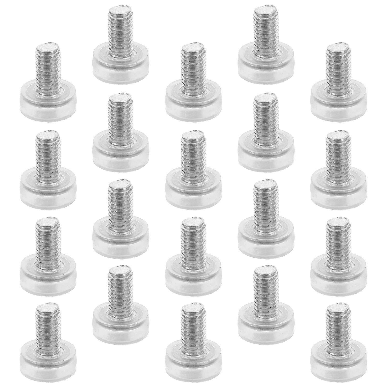 

20pcs Transparent Furniture Leveling Feet M8 Adjustable Thread For Table Chair Desk Cabinet Non-Slip Floor Protectors Levelers