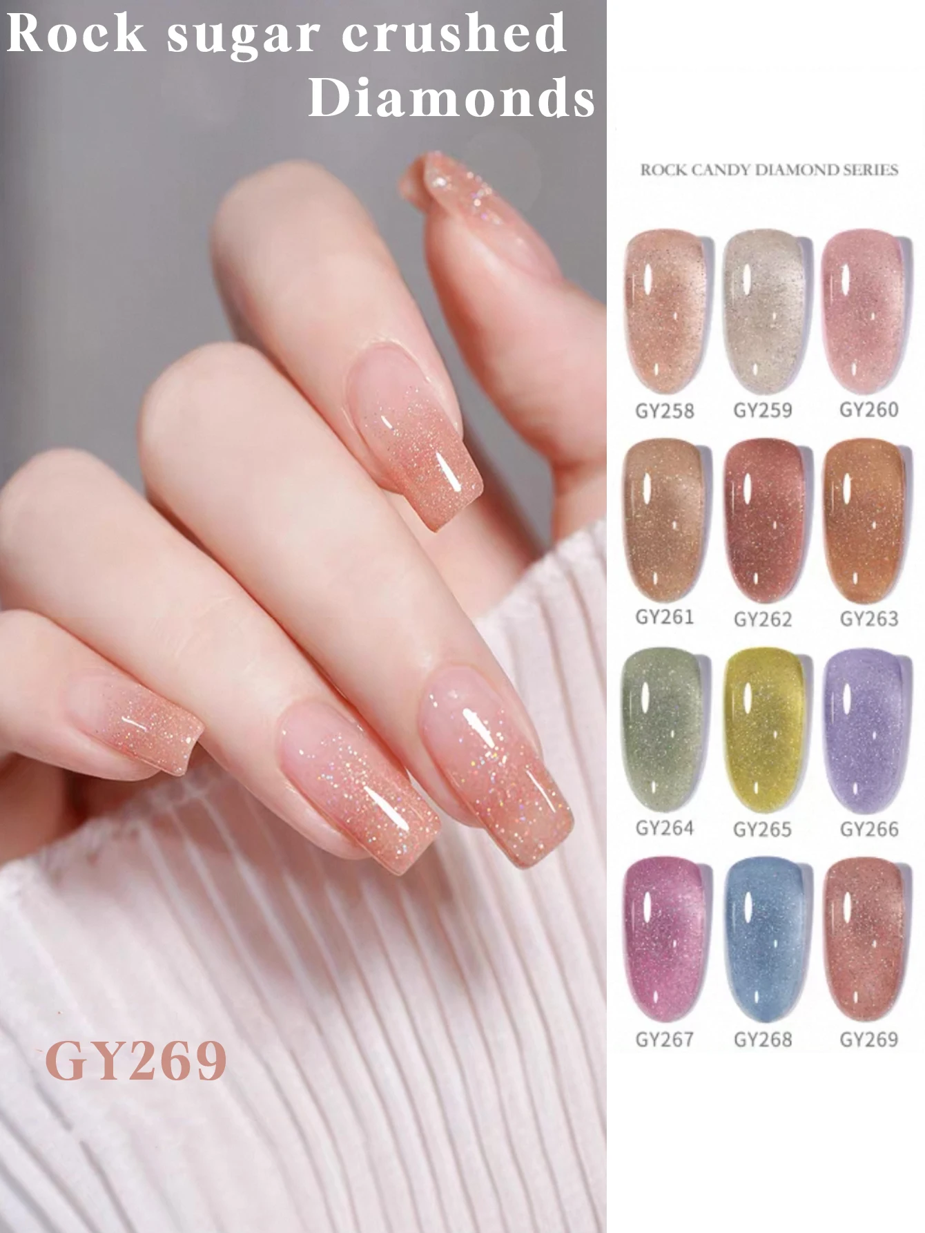 

1/12PCS New Flash Neon Colorful Rock Candy High-Density Fine Glitter Powder Starry Diamond Nail Art Salon Supplies UV Gel Nail