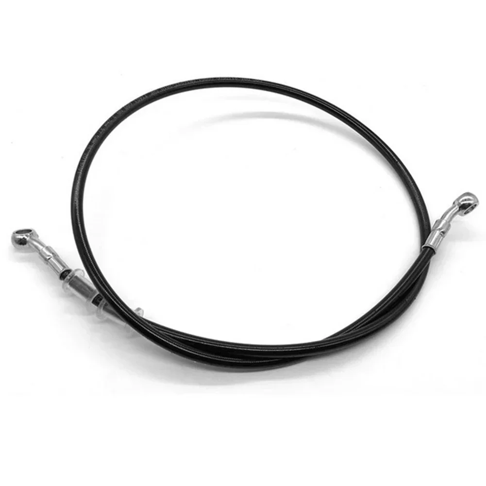 Easy Installation 10mm Fitting Pipe Line Brake Oil Hose 90cm Motorcycle AVT Flex Stainless Steel Braided Black