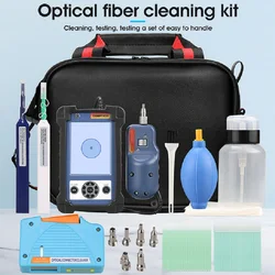 Fiber Optic Cleaning Kit with Inspection Video Microscope Inspection Probe 1.25/2.5mm Cleaner Pen Cleaner Box