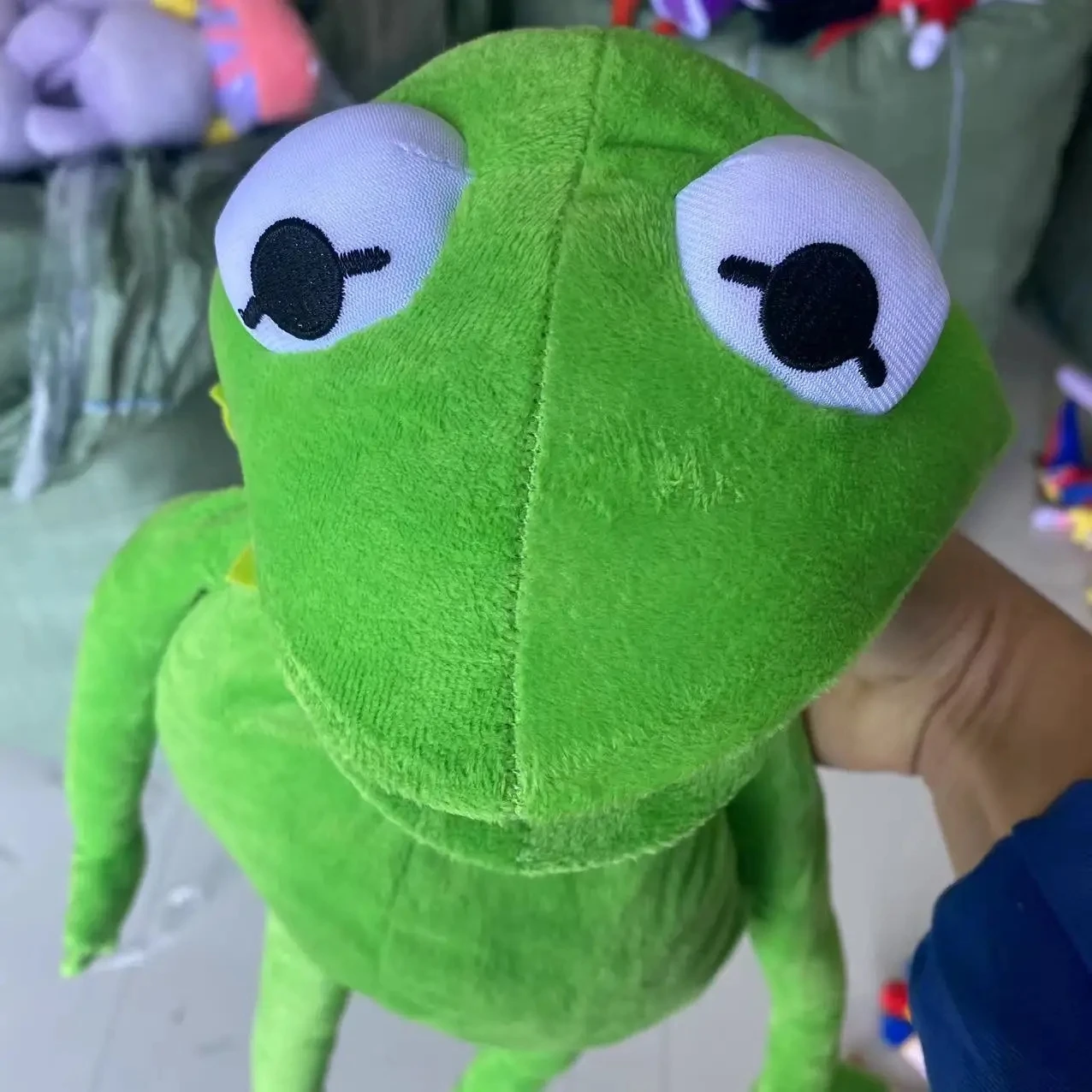 Kermit The Frog Funny Plush Doll Hand Puppet Schoolbag Frog Animal Plush Toy Big Doll Ventriloquist Performance Props For Baby