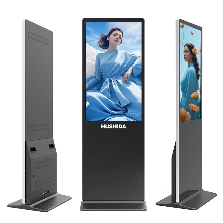 55 Inch Floor Standing Ultrathin Advertising Machine Online Touch Screen Lcd Video Advertising Player