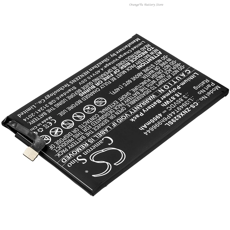 Replacement 3.85V 4900mAh Mobile, SmartPhone Battery Li3949T44P6h996644 for ZTE/Nubia  Nubia Red Magic 3S NX629J