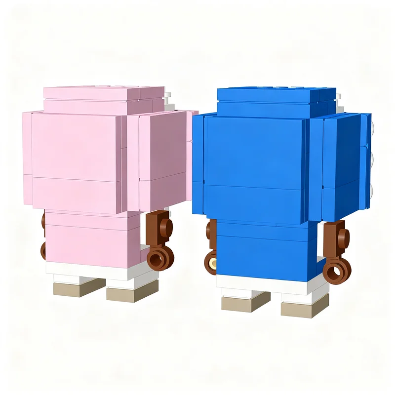 164pcs MOC Ice Climbers BrickHeadz Model Building Blocks Christmas Gifts Display Assemble Collection 3D Creative Birthday Craft