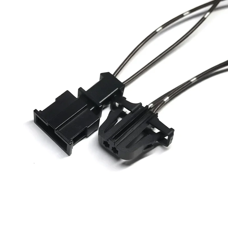 1 Set 2-Pin Wiring Harness Plug 3B0972702 for VW Audi - Tweeter, Door Light, Trunk & License Plate Light