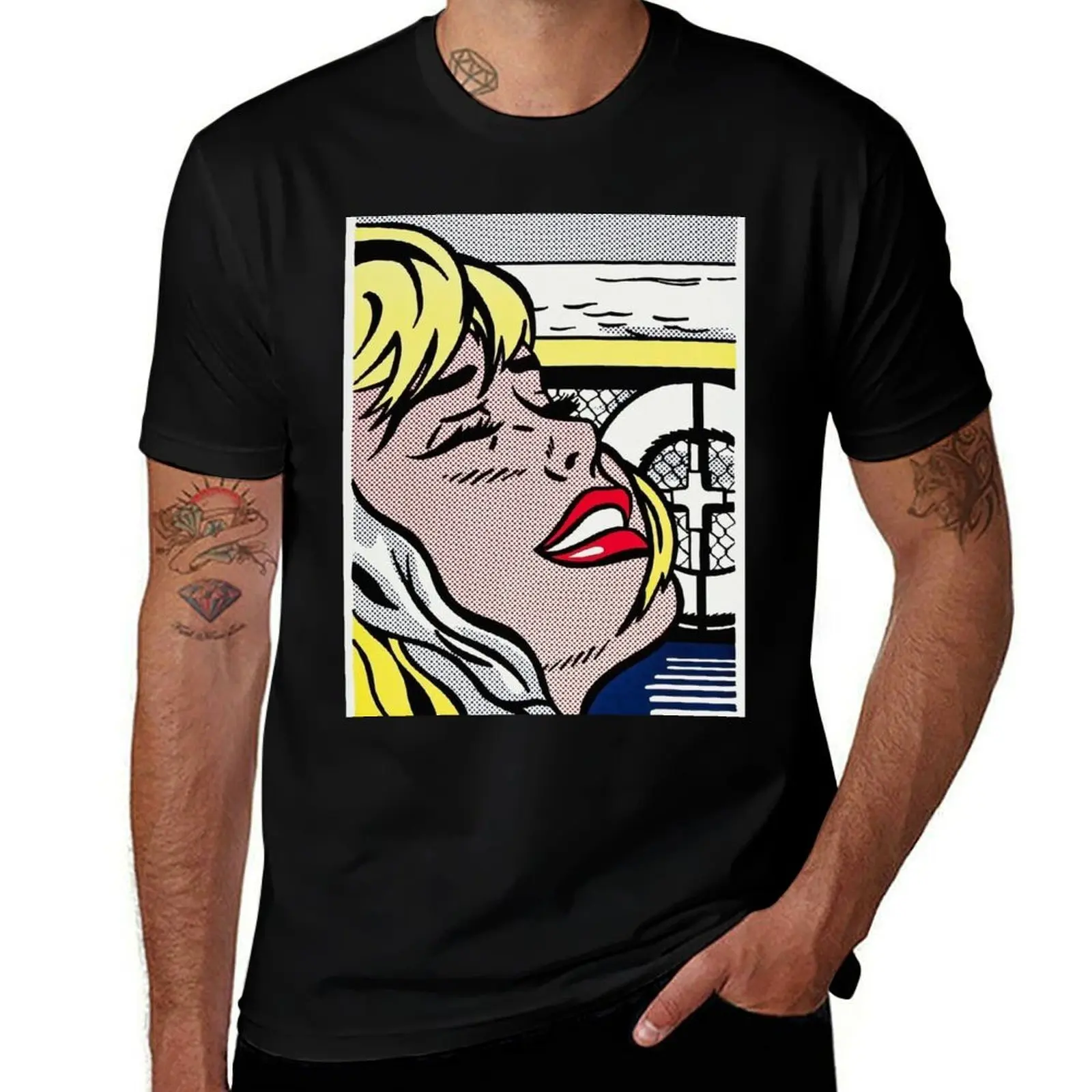

Roy Lichtenstein - Pop art T-Shirt T-shirts man summer clothes graphic t shirts Funny t-shirt slim fit t shirts for men