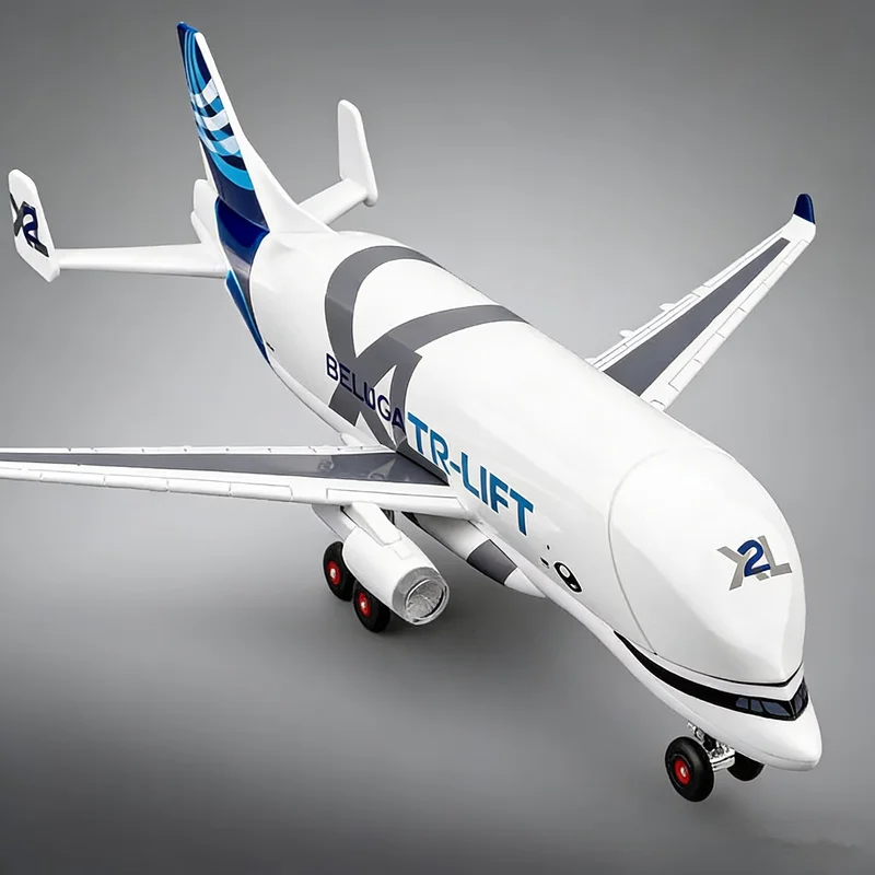 

1:72 Airbus Beluga A300-600ST Alloy Large Super Transport Airplane Metal Passenger Civil Aircraft Model Sound Light Kid Toy Gift