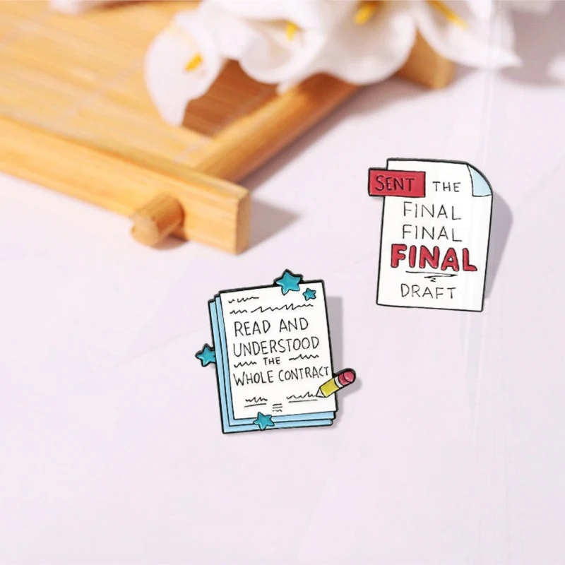 Funny Quote Pines Bag Clothes Lapel Pins Label Badge Cartoon Jewelry Gift Friends 4 Styles To Do List Enamel Brooch Custom Humor