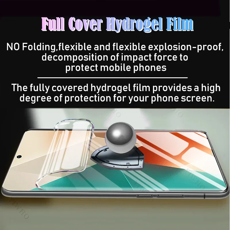 4-1psc ความปลอดภัยฟิล์ม Hydrogel ด้านหน้าสําหรับ Xiaomi Redmi หมายเหตุ 13 ป้องกันหน้าจอป้องกันใสฟิล์มกระจกนิรภัย