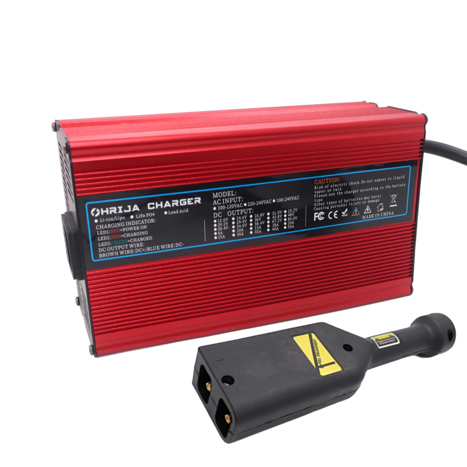 36V 18A Charger Suitable For EZGO CLUB CAR YAMAHA  36V Lead-Acid Battery AGM Golf Cart  TXT RXV Plug Ptional Smart Aluminu Shell