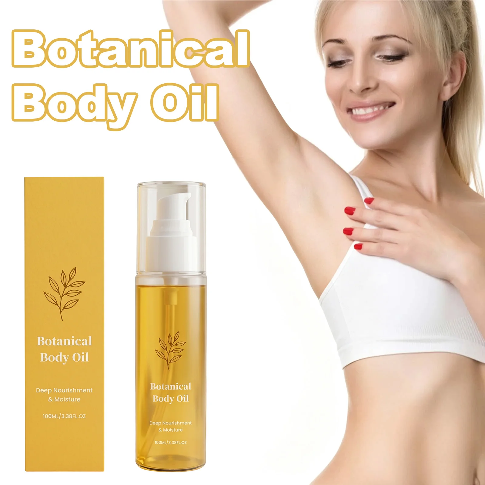Botanical Body Oil Improve Dry Crack Lightweight Non-Greasy Skin Barrier Repair Deep Hydrating Smoothing Body Moisturizing Oil