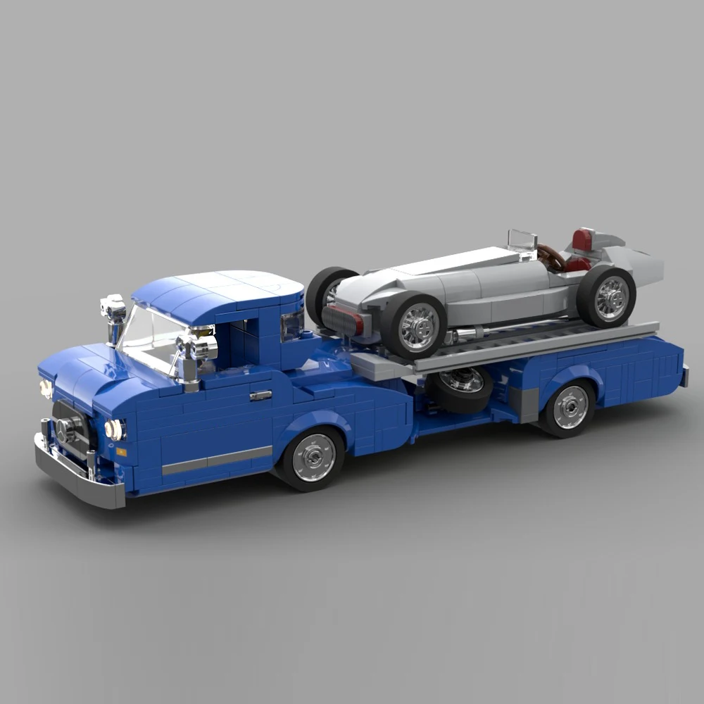 451-teiliges MOC Speed-Set ​ ​ Hochgeschwindigkeits-Serie ​ ​ Rennwagen-Transporter Modellbausatz DIY Technik-Bausatz Kinderspielzeug Jungen-Set