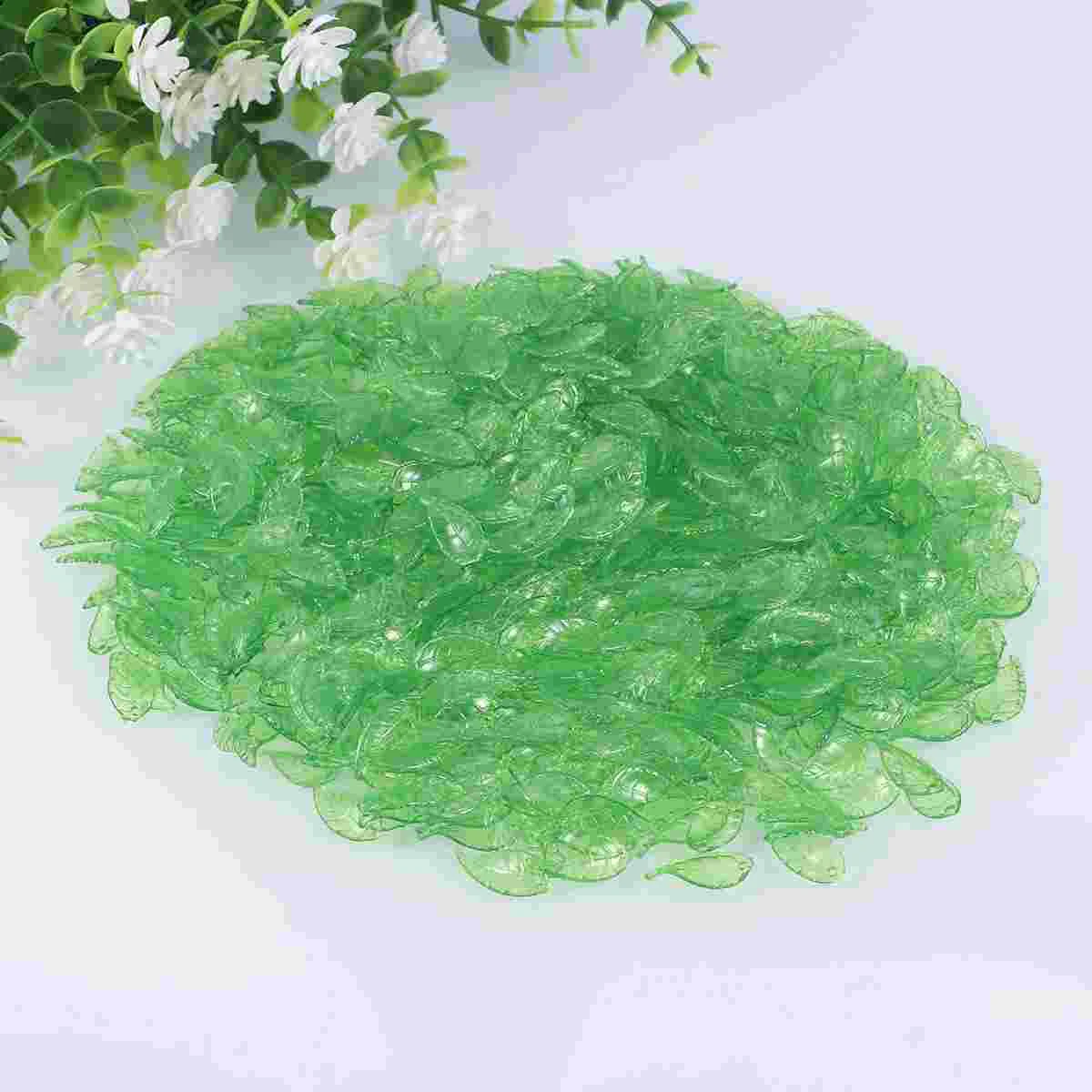 200g 10x22mm Transparent Acrylic Mosaic Leaf Beads DIY Flower Elements Ornaments Jewelry Necklace Bracelet Accessories