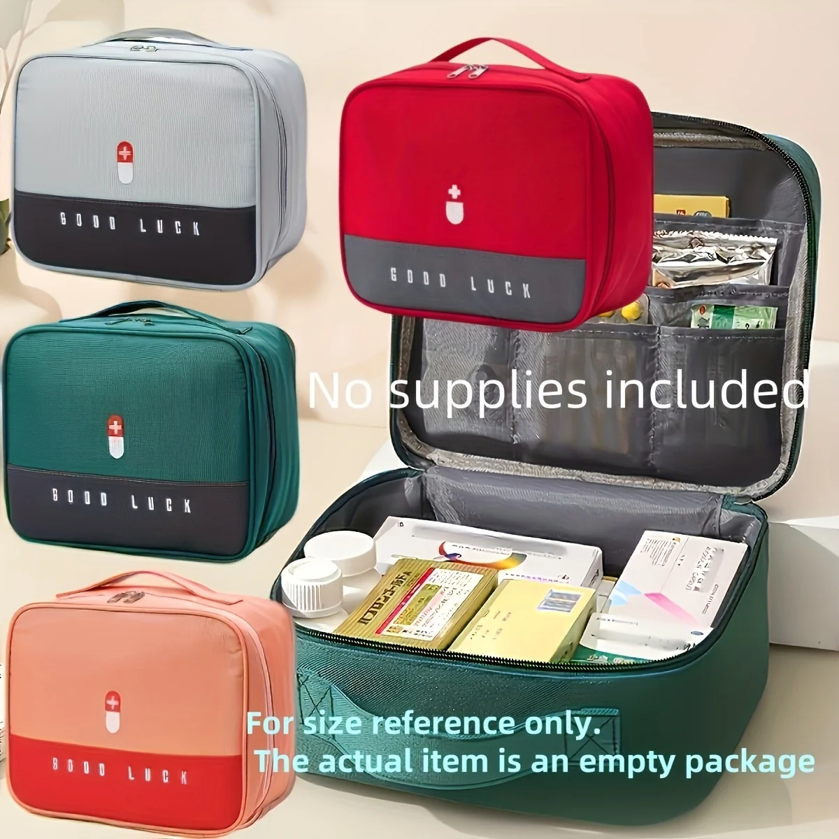 4 color options portable medicine organizer with clear patterns durable oxford fabric multiple compartments for home and travel