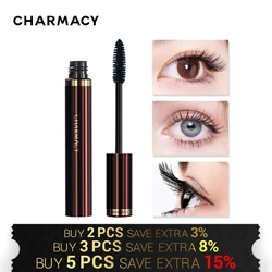 CHARMACY 3D Waterproof Mascara Eyelash Quick Dry Extension Long Thick Curling Lengthening Black Natural Mascara Makeup Cosmetic