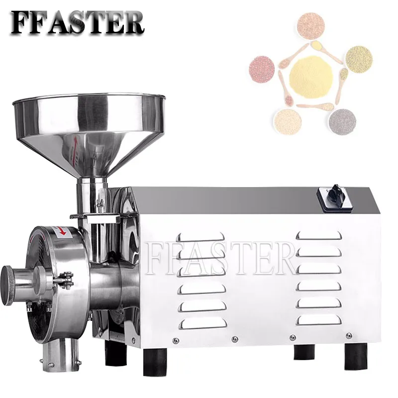 Electric Grain Grinder Commercial Grinding Machine for Dry Grain Soybean Corn Spice Coffee Bean Wheat Rice