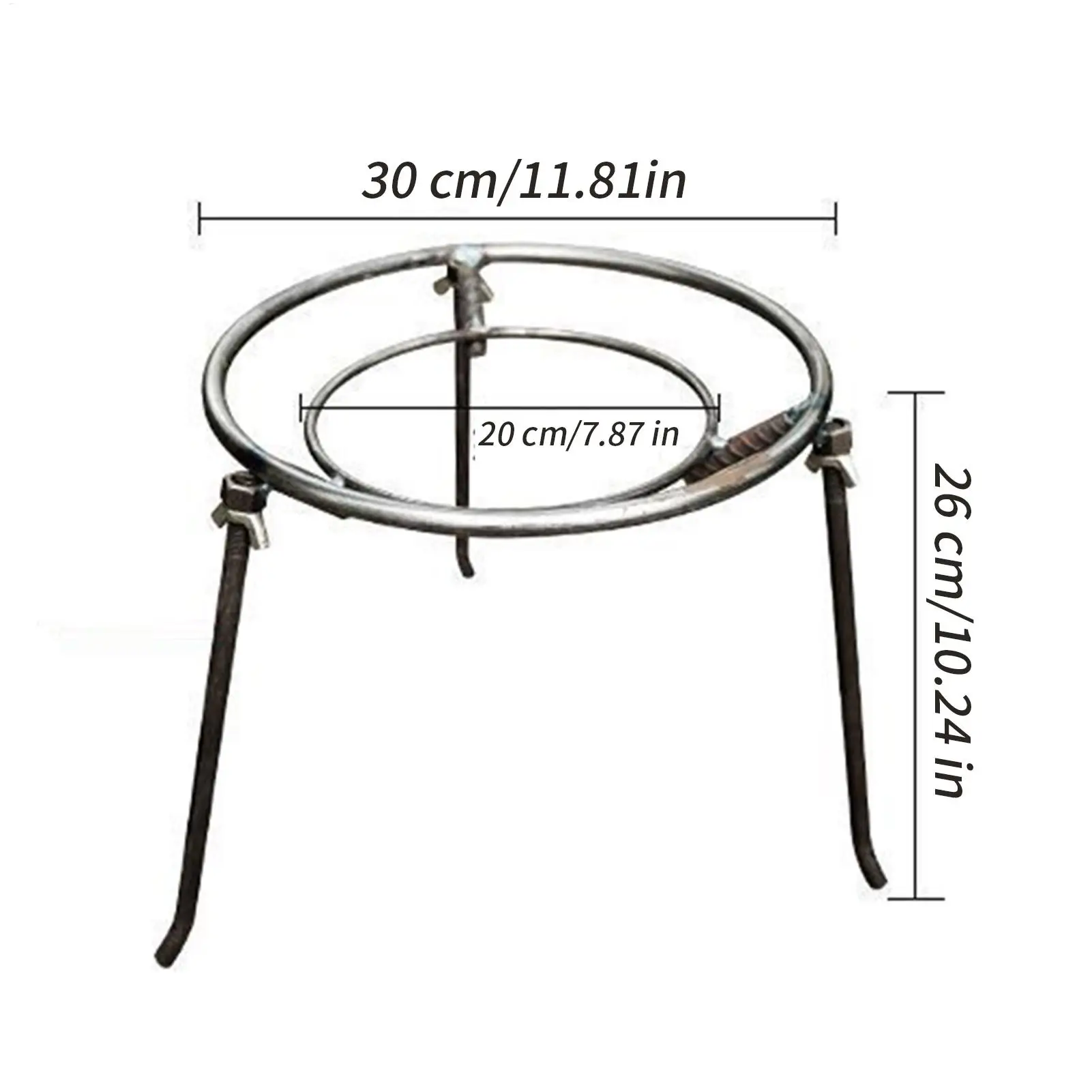 حامل ثلاثي للتخييم للطبخ حامل مثلث للفرن إطار فرن مثلث مقاوم للحرارة للسفر في الهواء الطلق والمطبخ