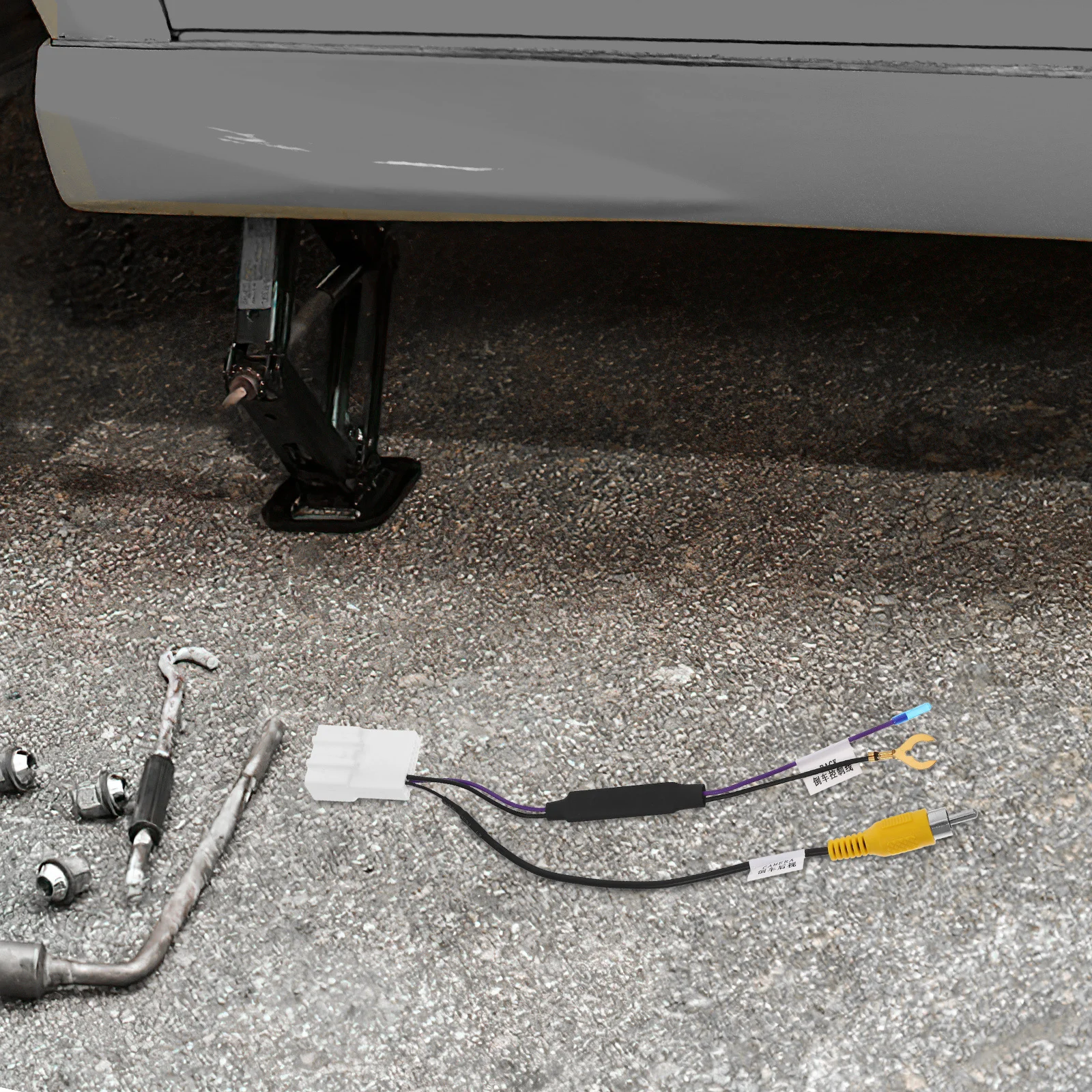 

16 Pin Car Reverse Camera Cable Reliable Metal Connector Easy Installation Video Audio Transmission For Backup