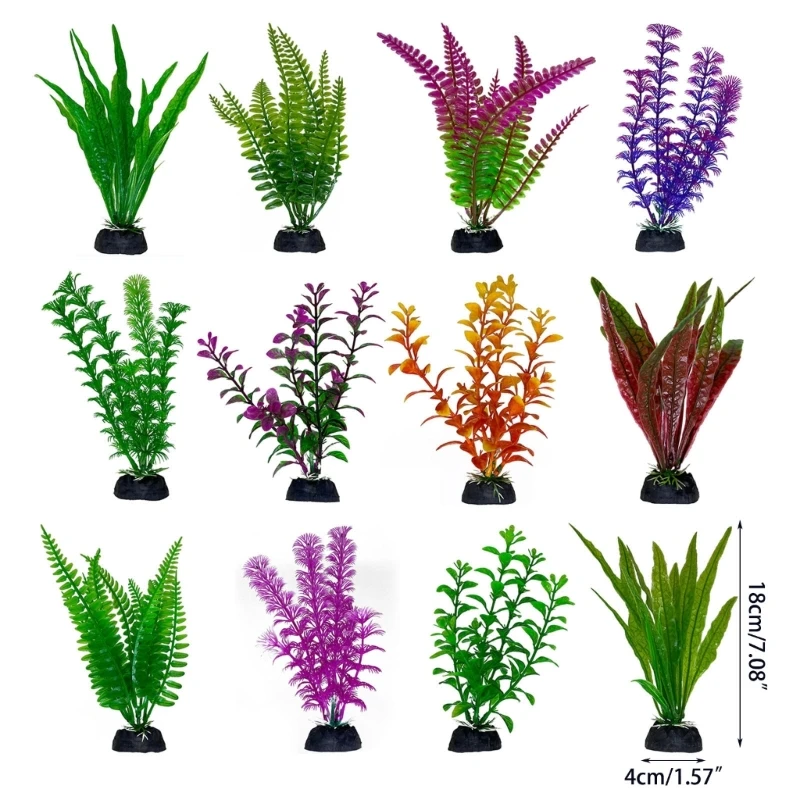 R1Wa Acqua acqua artificiale Decorazione acquario Decorazione pesce decorazione decorazione pianta acquatica