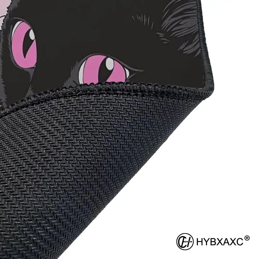 Black Cat Girls Mouse Pad Cute HD Desk Pad Extended Gaming Keyboard Mats Large 90x40cm XXL Gamer Mousepad