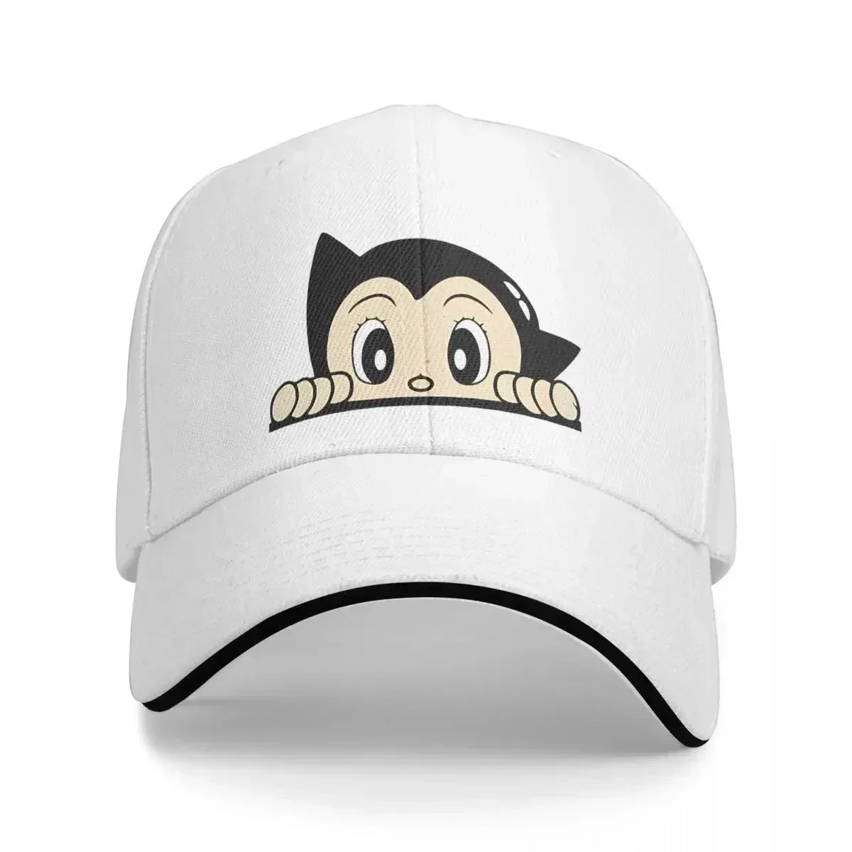 Astro Boy Peeker Anime Baseball Caps Hip Hop Childhood Cartoon Manga Sandwich Hats for Men Women Breathable Sun Hat Outdoor