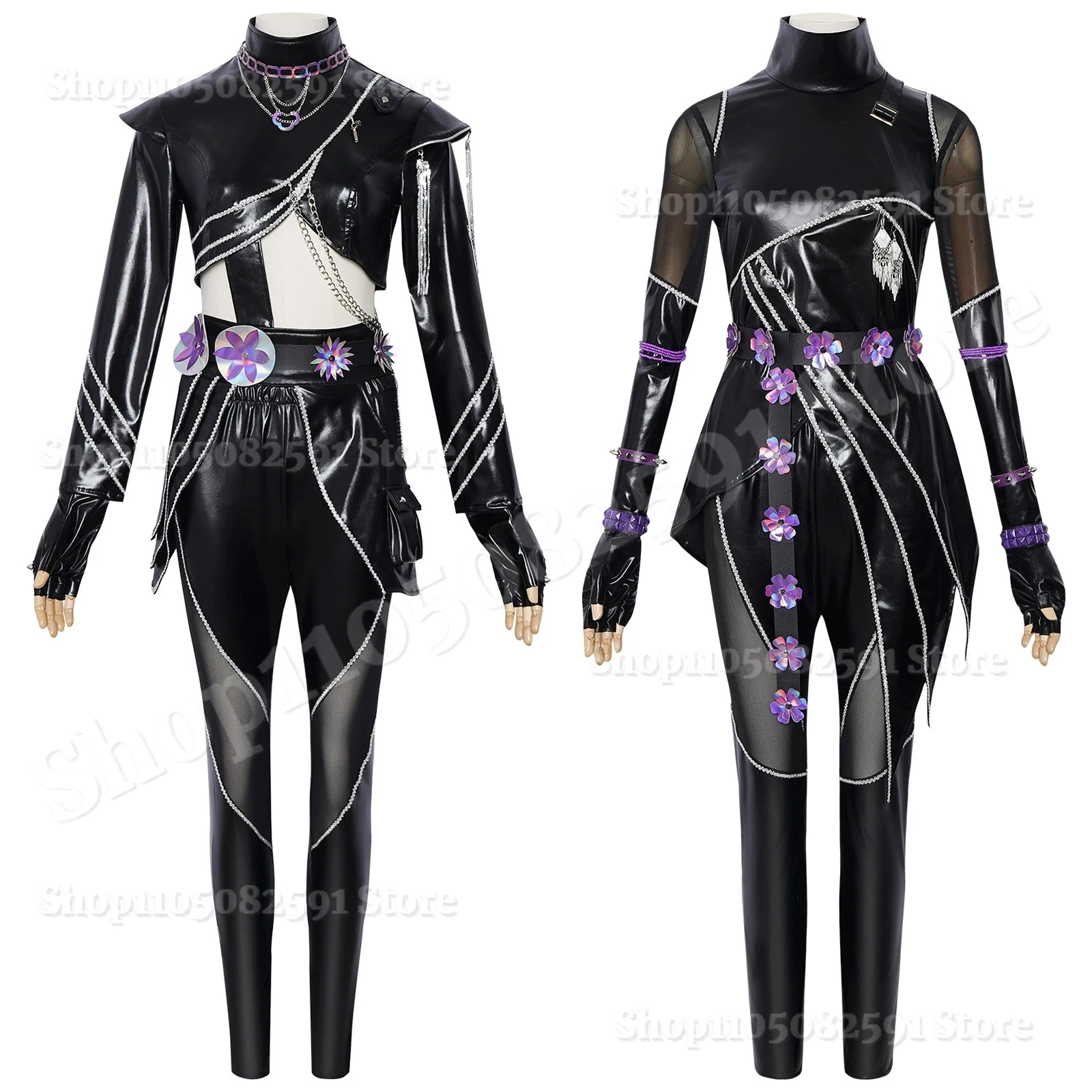 Anime K POP Cosplay Demon Hunters Rumi Costume Coat Jacket Mira Zoey Outfit For Adult Women Halloween Carnival Masquerade Suit