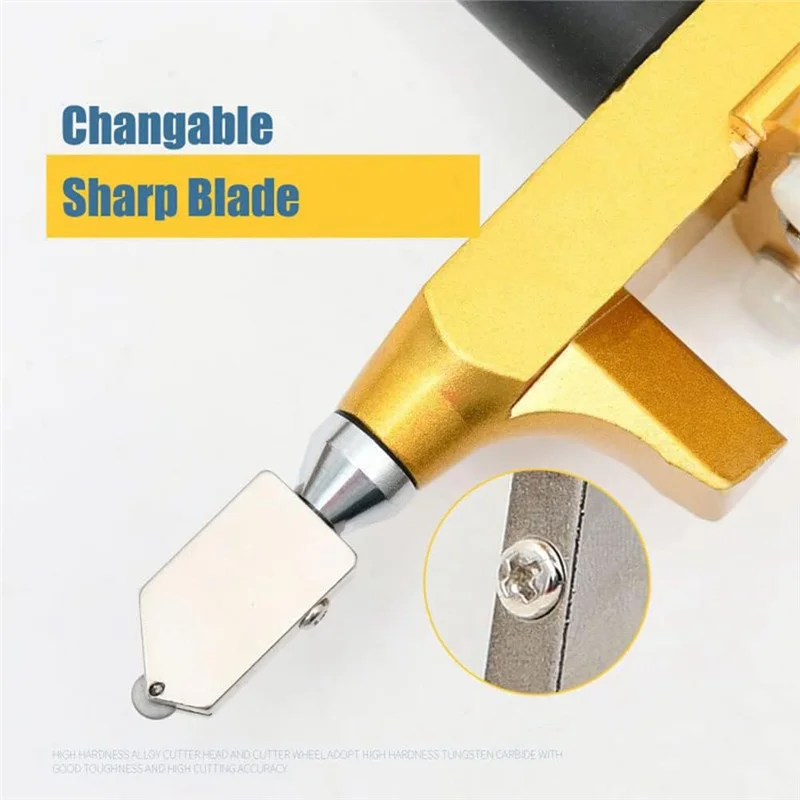 

ABPR-DIY Glass & Mirror Cutting Hand Tool, Dual-Purpose Tile Cutter Breaker With Oiling Hole For Home Use