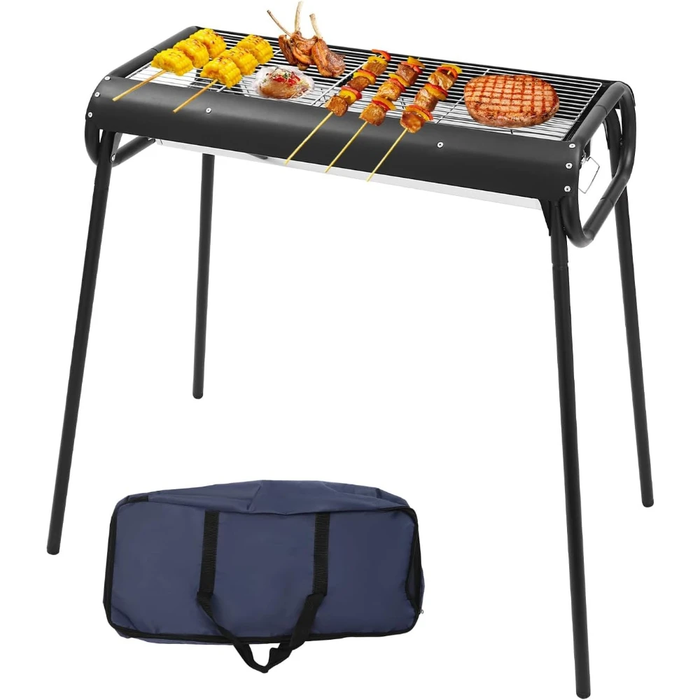 

Портативный гриль для барбекю из нержавеющей стали на древесном угле для 3-8 человек