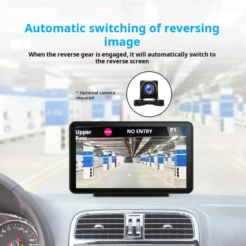 7 นิ้วแบบพกพารถสมาร์ทหน้าจอไร้สาย CarPlay Android Auto 2.5D จอแสดงผลความละเอียดสูง MP5 เครื่องเล่นวิดีโอ Car Electronics