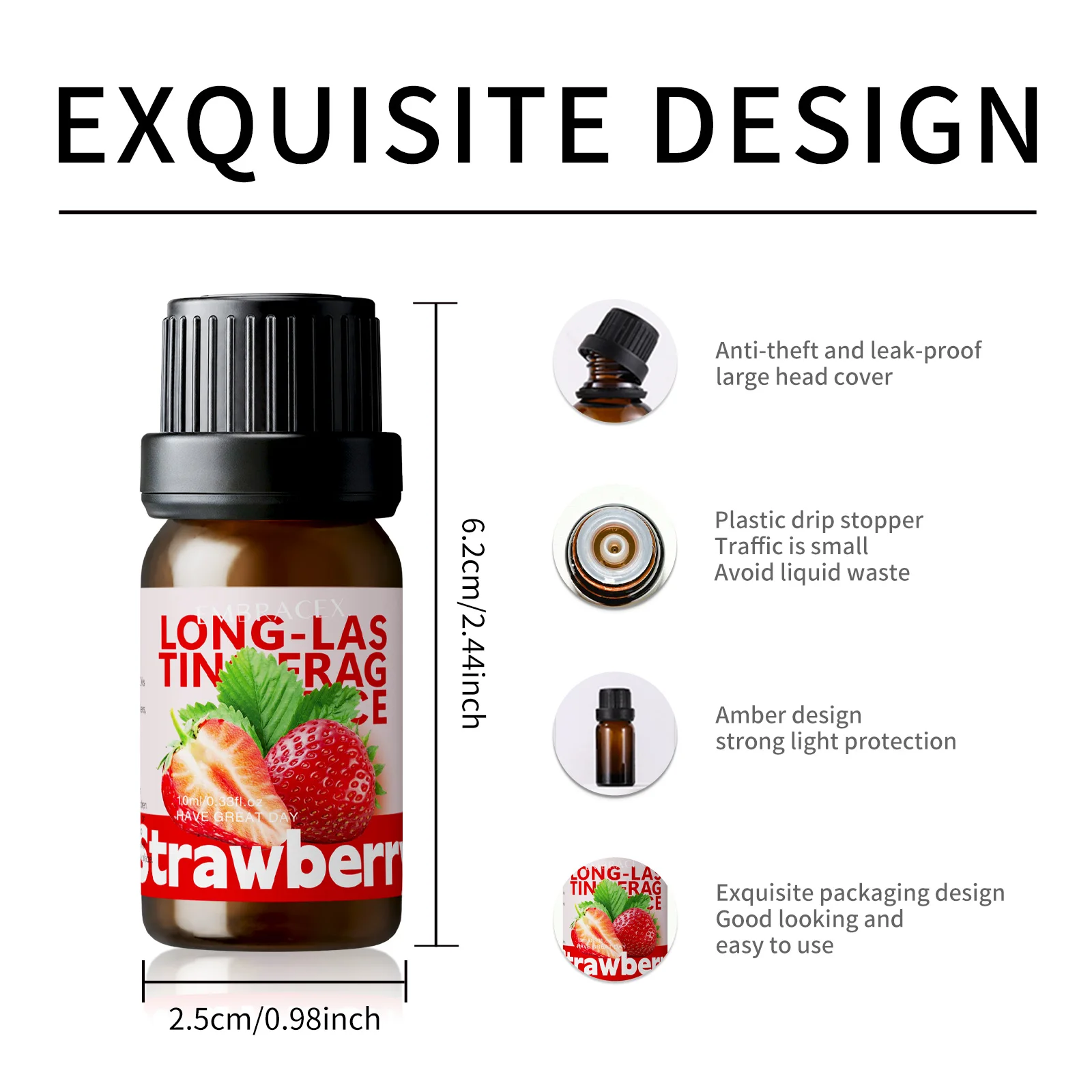 10ml Strawberry Fragrance Oils Funny Gifts Sweet Gift For Women & Girl Mini Aroma Oil image 2