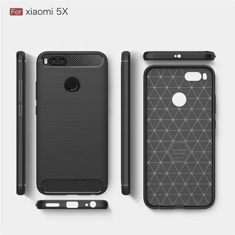 Carbon Fiber Case for Xiaomi Mi A1 5X Luxury Slim Silicone Soft Phone Cover for Xiaomi Mi 5X / Mi A1 / Mi5X Case Capa Coque