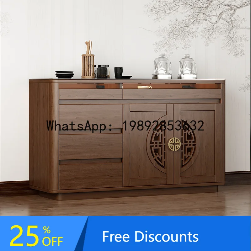 

YFY Chinese Style Tea Bar Machine 2024 New Home Side Cabinet Automatic Water Filling Tea Table Kettle Sofa Side Cabinet