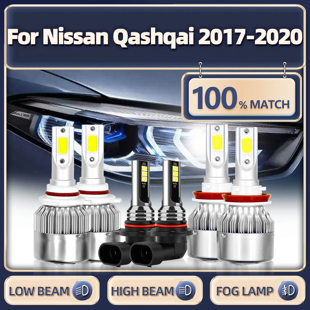 

H11 Car Led Headlight High Low Beam Car Light Bulbs 60000LM 360W Auto Headlamp Fog Light For Nissan Qashqai 2017 2018 2019 2020