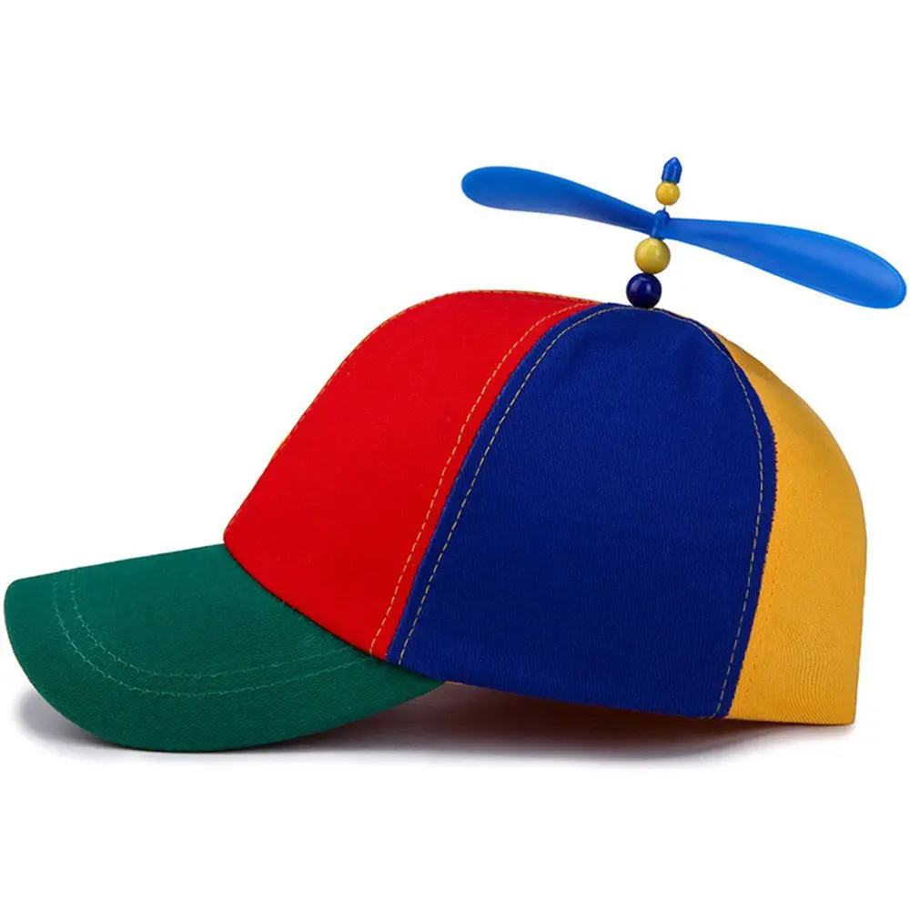 Adult Rainbow Baseball Cap Kids Boys Girls Funny Bamboo Dragonfly Snapback Hat Helicopter Propeller Adventure Dad Hat