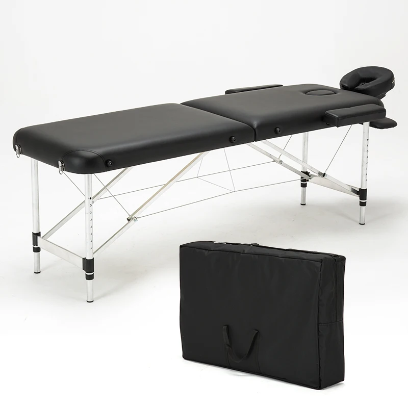 Lightweight Folding Portable Massage Bed Aluminum Alloy High Quality Thickened Face Bed Can Be Lifted view 2
