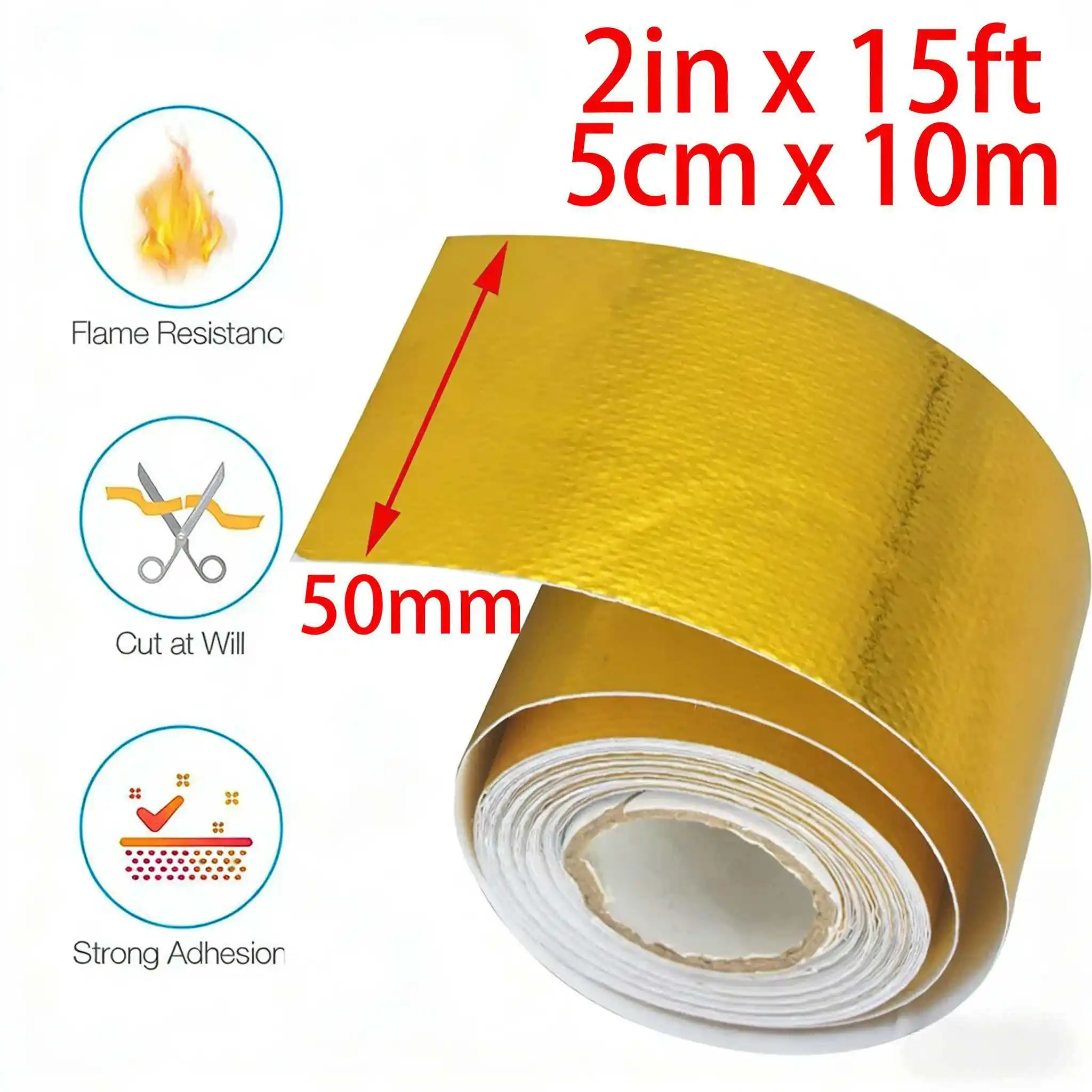 Automotive Engine Intake Pipe Turbine Insulation Aluminum Foil Tape for Heat Reduction And Noise Damping