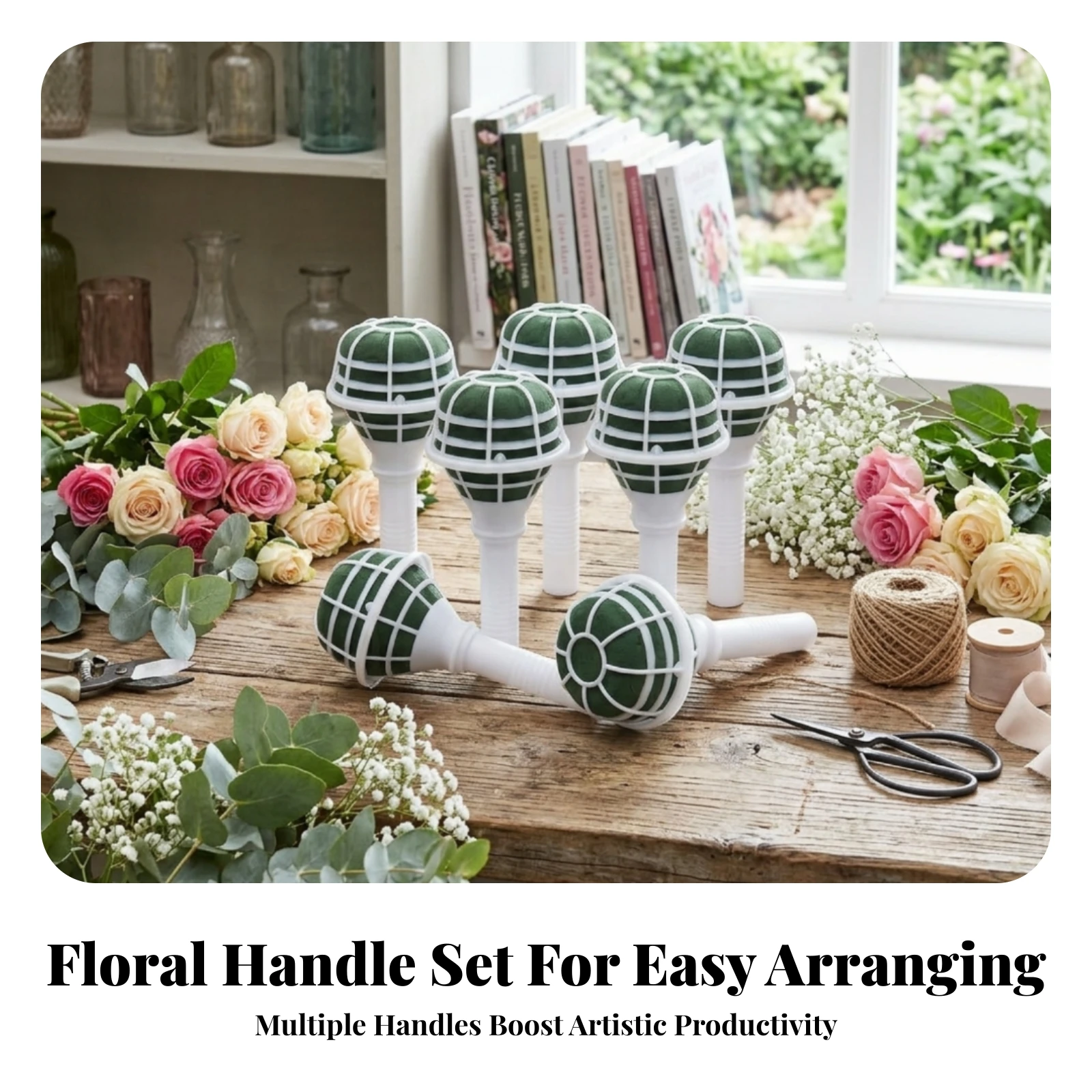 6 Pieces Foam Bouquet Holder Wedding Supply Reusable - view 5