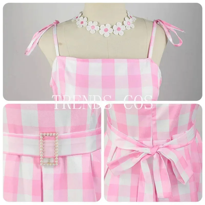 أزياء تنكرية للفيلم الجديد لعام 2025 فستان مارجوت روبي الوردي كين رايان جوسلينج باربي للفتيات والأطفال في الهالوين ☆ ☆ ☆ أأ