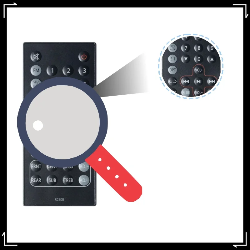 RC60B Replacement Infrared Remote Control, Compatible with Edifier C6XD 5.1 Surround Sound Speaker System Accessory
